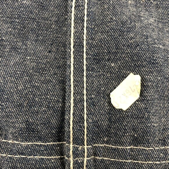 Big Ben Mens Denim Bib Overalls 38x32 Blue 100% Cotton Straight Leg Retro Y2K - Picture 10 of 14